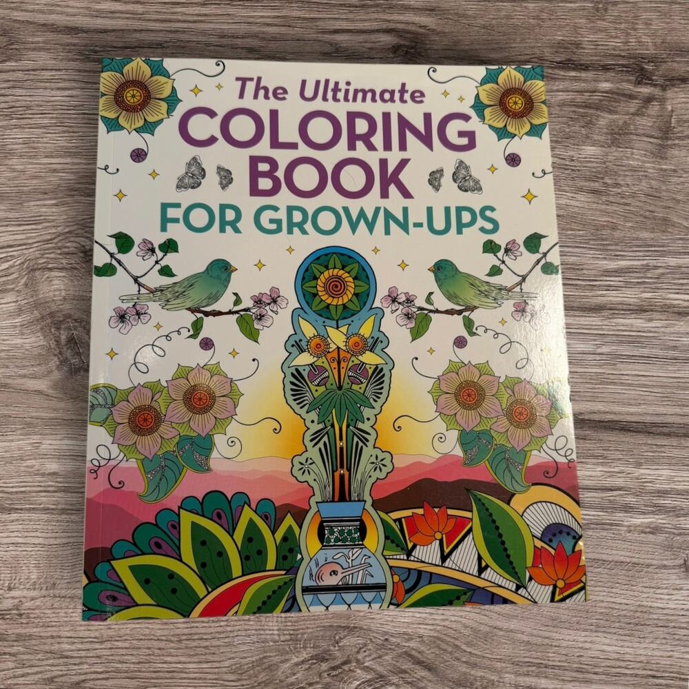 Adult Coloring Book For Grown Ups Stress Relief Relaxation Art Book